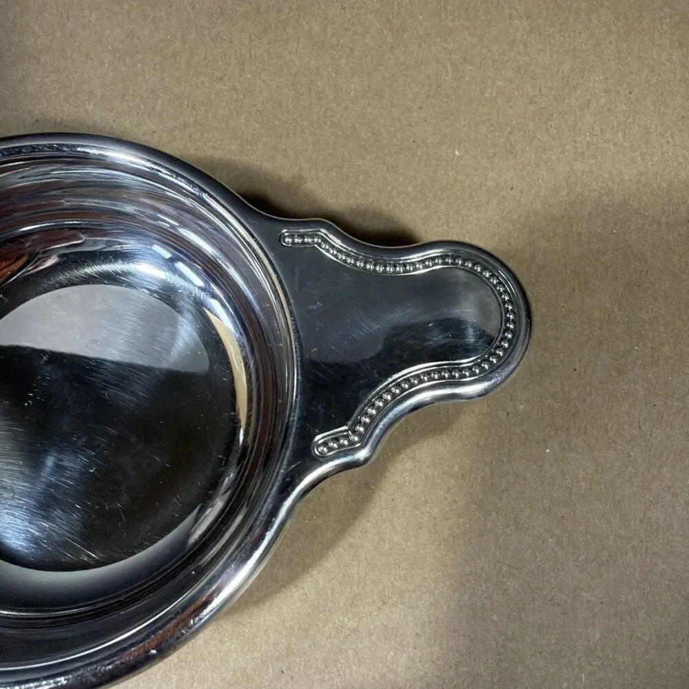 Oneida Baby Porringer Bowl w/ Embossed Handle Silver Plate Made in USA